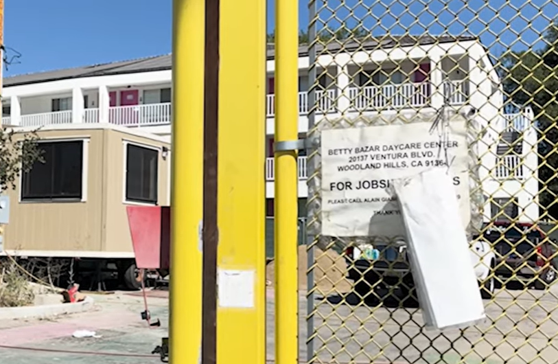 Construction on classroom